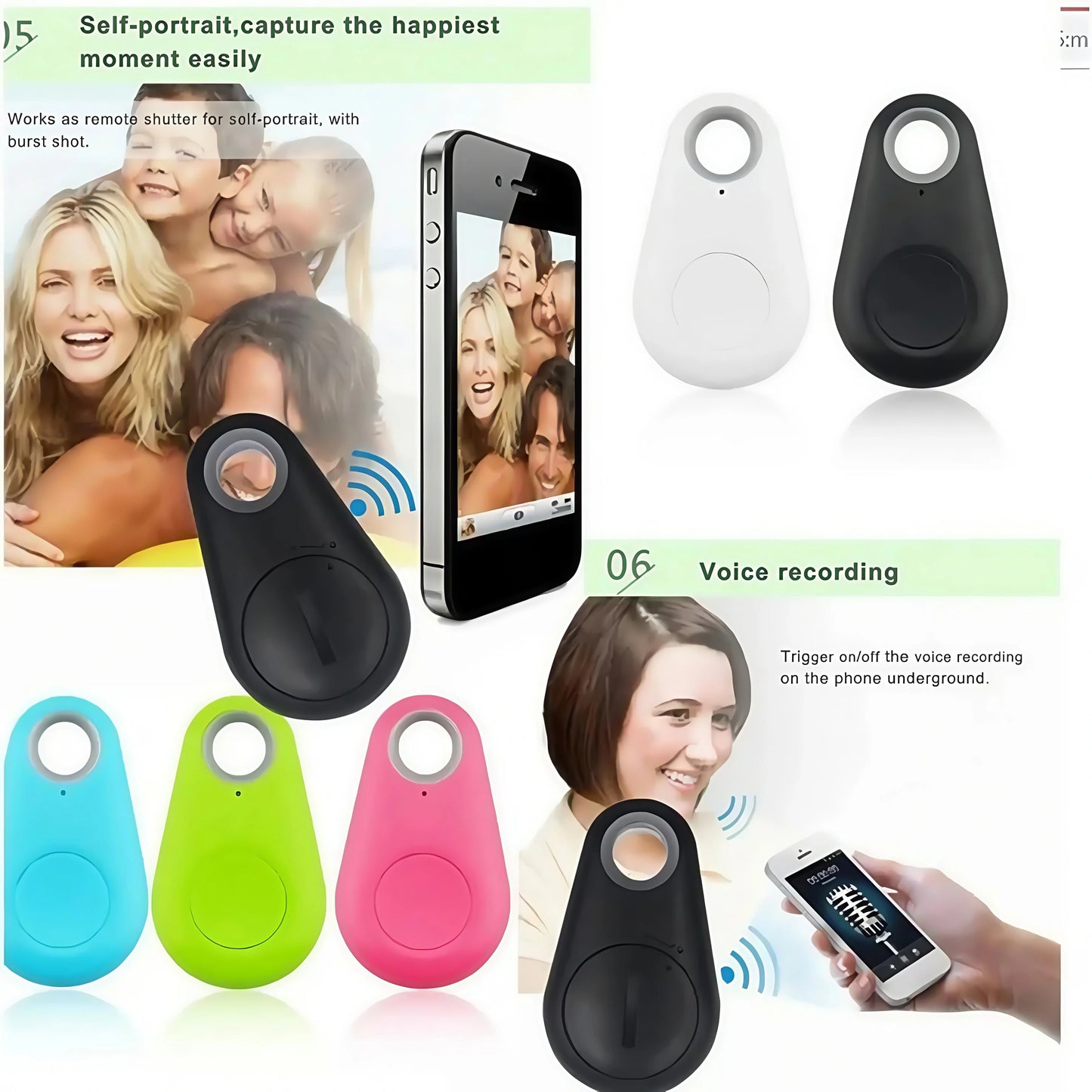 2025 Upgraded Bluetooth 5.0 Tracker-Waterproof Anti-Lost Device for Keys/Pets/Wallet/Luggage-Smart Locator with Range&Alarm