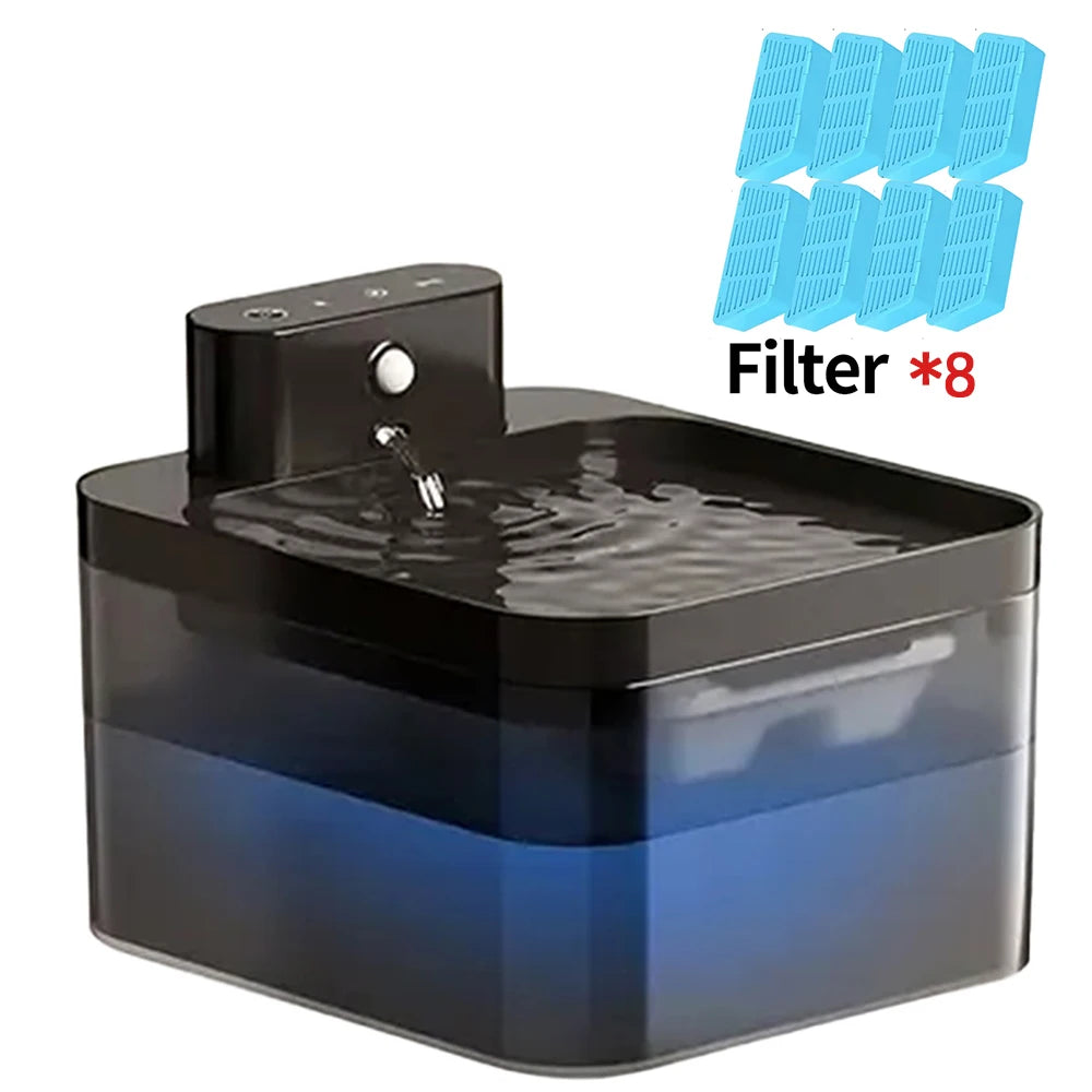 Wireless Automatic Cat Water Fountain 2.2L Intelligent Pet Water Dispenser With Filter Drinking Fountain For Cat Dog