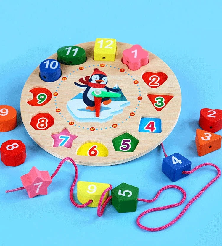 Montessori Wooden Toys for Babies 1 2 3 Years Boy Girl Gift Baby Development Games Wood Puzzle for Kids Educational Learning Toy