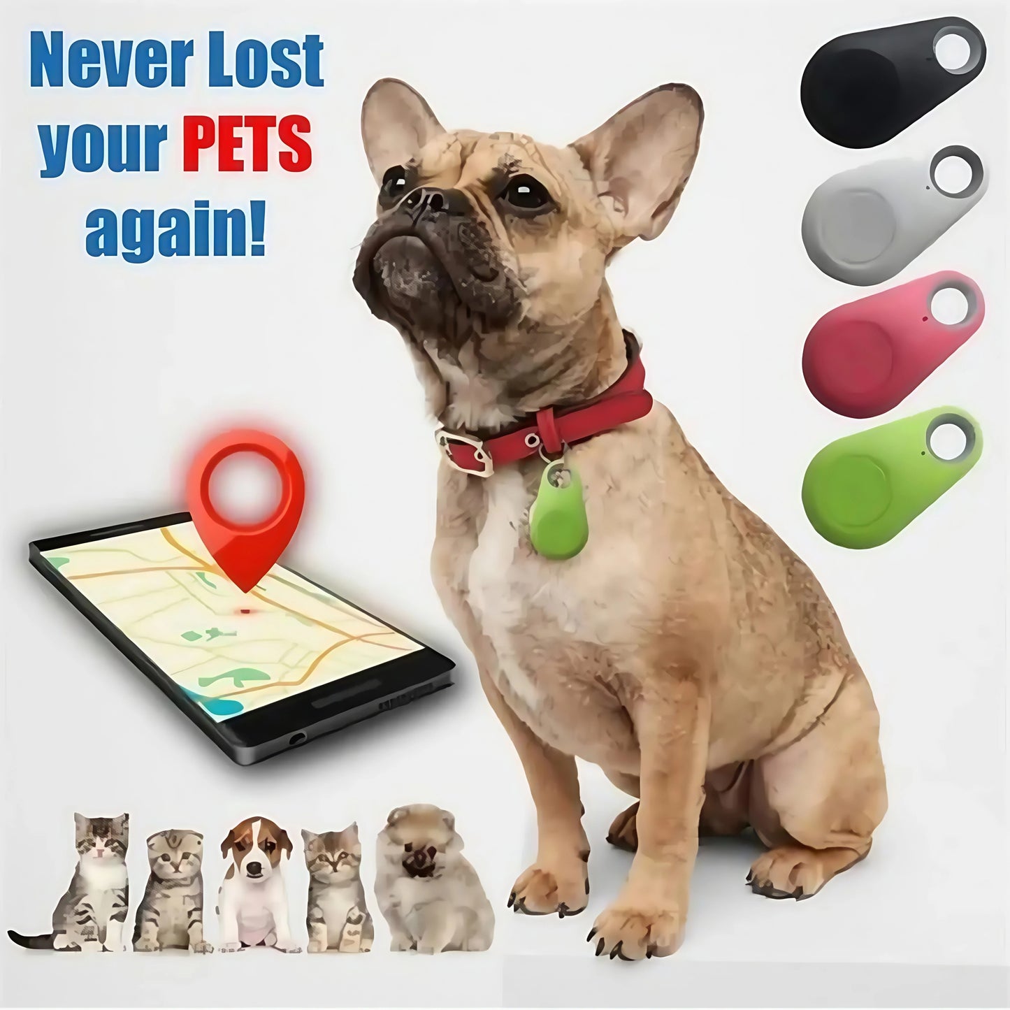 2025 Upgraded Bluetooth 5.0 Tracker-Waterproof Anti-Lost Device for Keys/Pets/Wallet/Luggage-Smart Locator with Range&Alarm