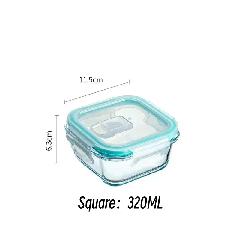 Glass Food Storage Containers Kitchen Organizer, Bento Lunch Boxes,Storage Vegetable Fruit Kitchen Accessories