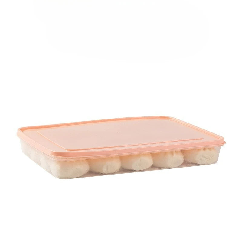 Food Storage Containers with Lids , Freezer & Microwave Safe, for Dumplings, Meats, Fruits & Vegetables Dumpling Storage Box