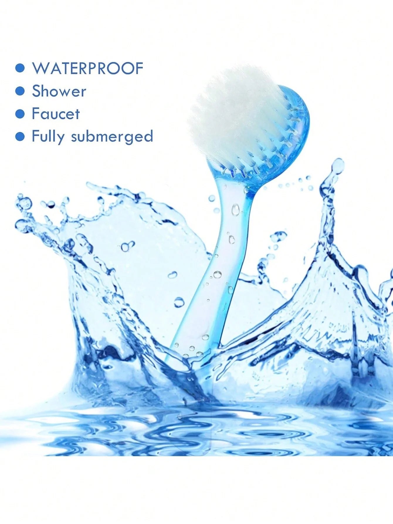 3pcs Facial Cleansing Brush Acrylic Handle Facial Cleansing Brush Soft Bristles Exfoliating Cleansing Brush