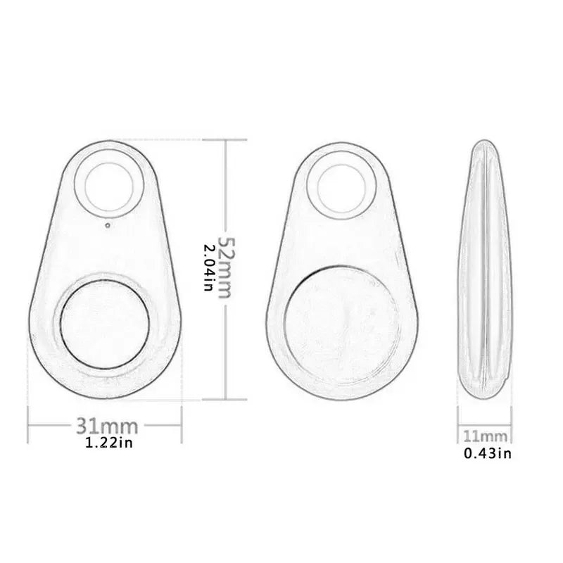 1/2pcs Mini Smart GPS Tracker Key Finder Locator Wireless Bluetooth Anti Lost Alarm Sensor Device For Kids Pets Dog Key Bicycle