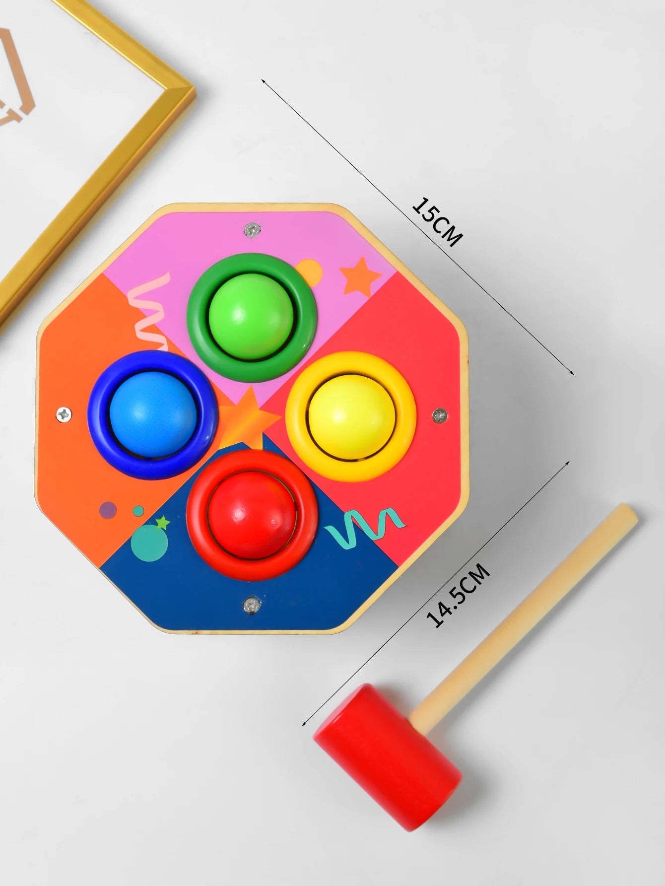 Montessori Wooden Hammering Toy - Develop Fine Motor Skills & Educational Fun for Toddlers!