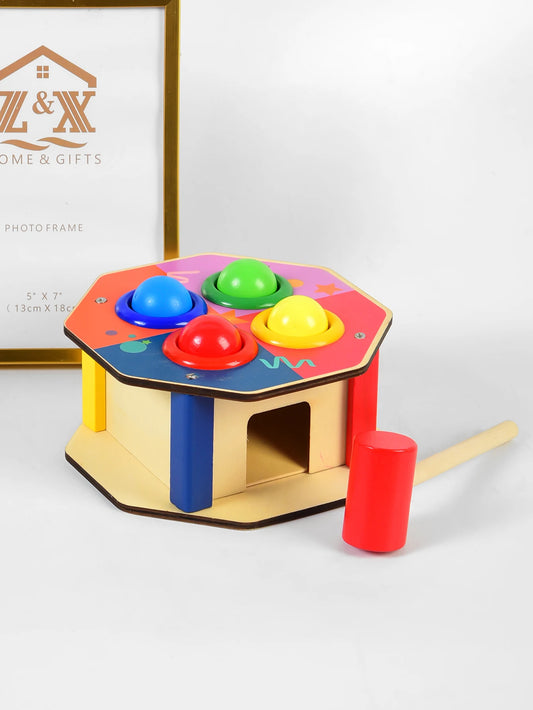 Montessori Wooden Hammering Toy - Develop Fine Motor Skills & Educational Fun for Toddlers!