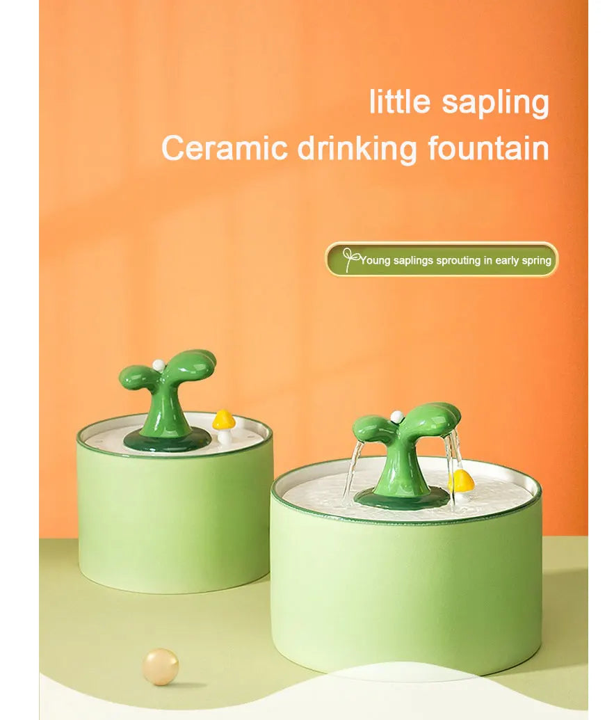 1L 1.5L Automatic Cat Water Fountain Electric Ceramic Pet Water Dispenser Dog Filter Drinker Pet Drinking Feeder with Quiet Pump