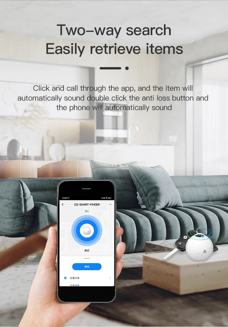 Tuya Smart Bluetooth Anti-loss Device Key Wallet Wireless Finder Smart Electronic Tracker Portable Pet Ltem Finder