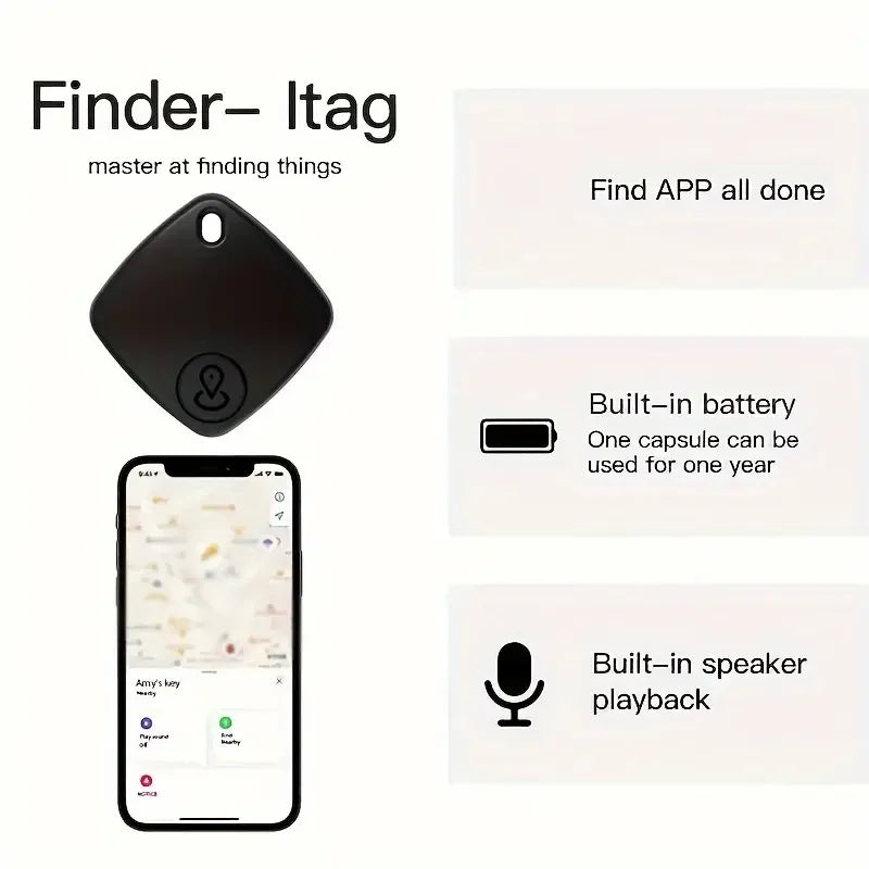 Smart Bluetooth GPS Tracker Works with Find My APP Anti-Lost Reminder Device Wireless For Iphone Locator Key Kids Finder