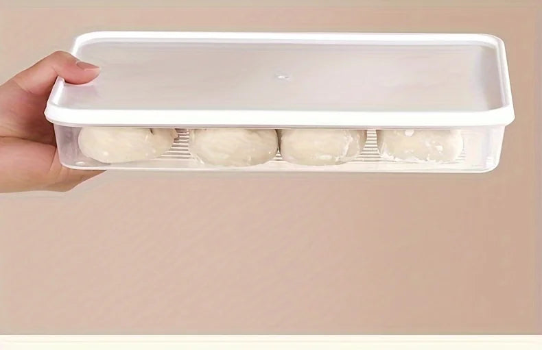 Food Storage Containers with Lids , Freezer & Microwave Safe, for Dumplings, Meats, Fruits & Vegetables Dumpling Storage Box
