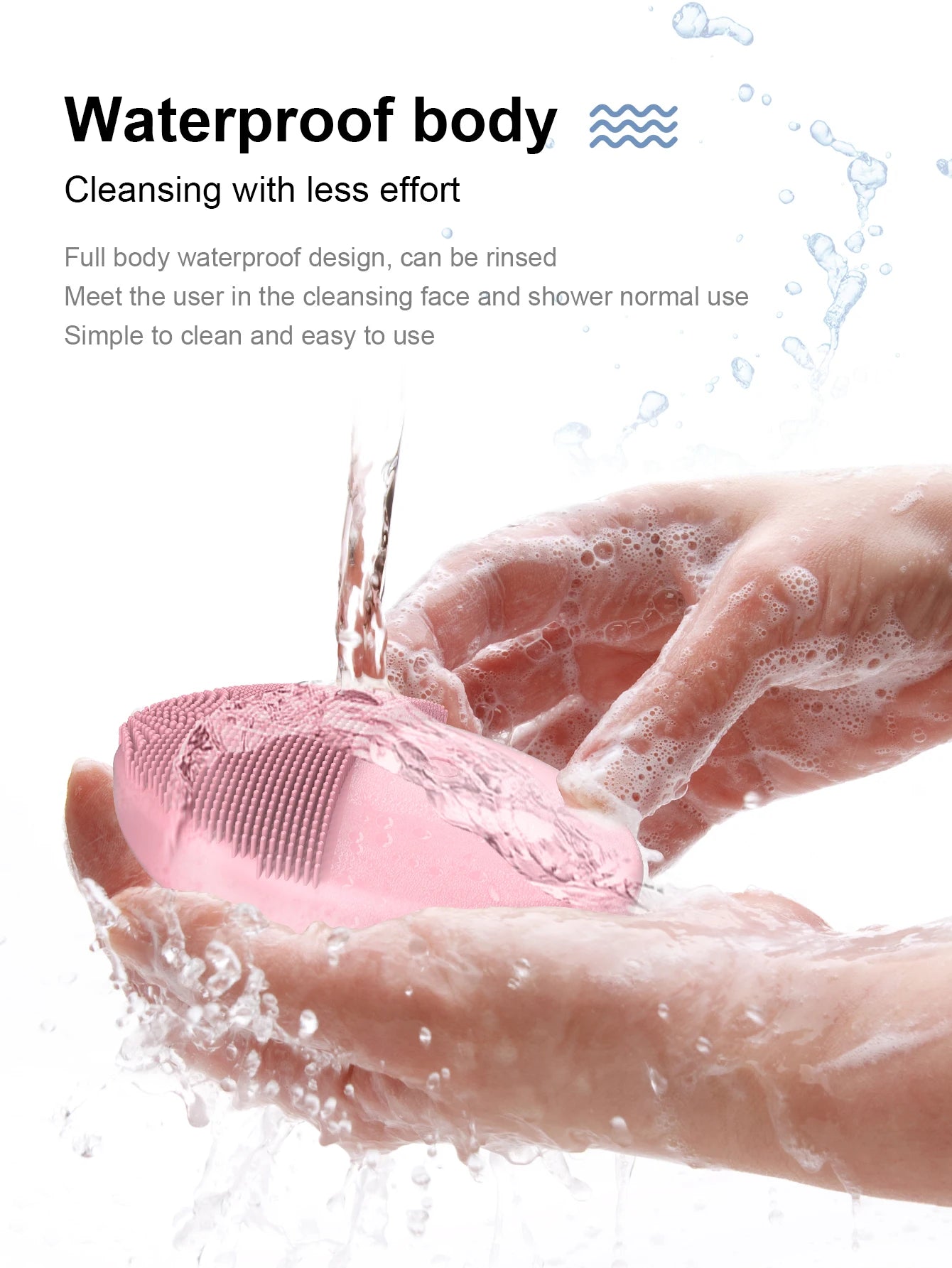 Electric facial cleanser facial cleansing brush deep pore cleaning silicone beauty facial sound wave vibration massage