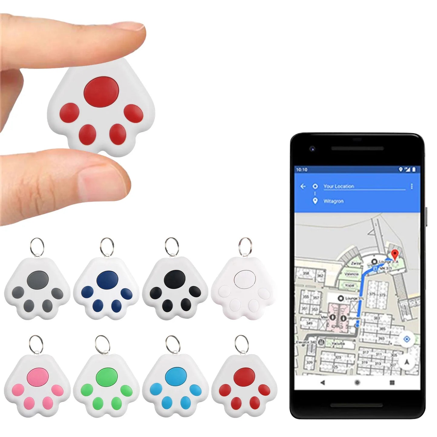 Mini GPS Tracker Wireless Bluetooth-compatible Smart Anti Lost Tracking Device for Keys Locator Pet Dog Cat Collar Accessories
