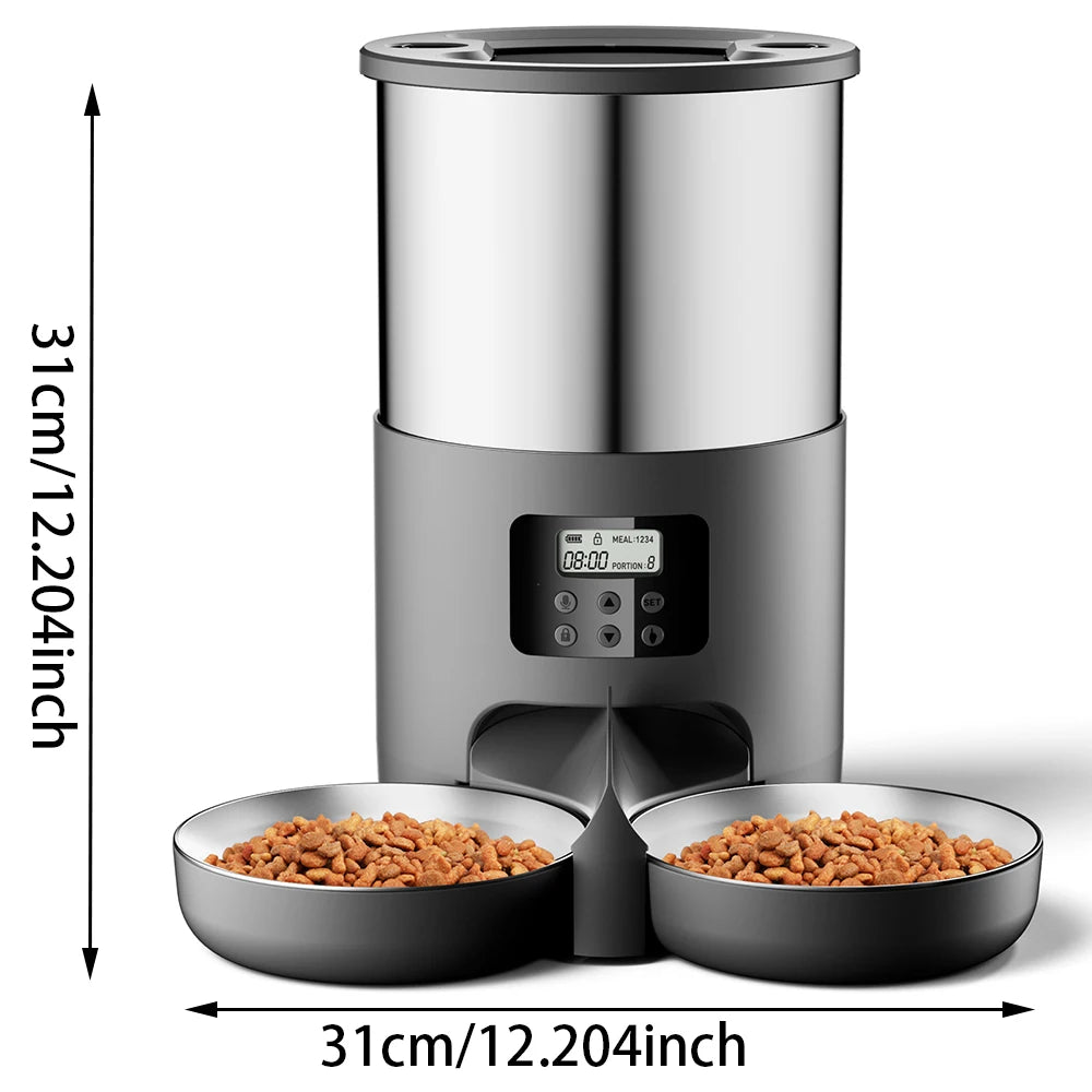 4.5L TuYa APP Automatic Pet Water Fountain Feeder Button Version Auto Cat Drink Smart Dispenser For Cats Dog Dry Food Bowl