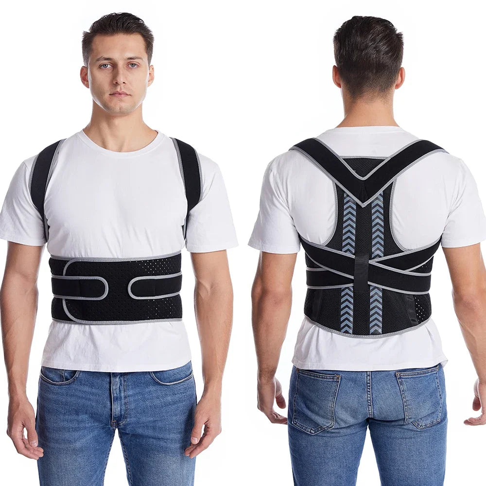 Posture Corrector for Men Women - Adjustable Back Brace for Upper&Lower Back Pain - Lumbar & Shoulder Support to Improve Posture