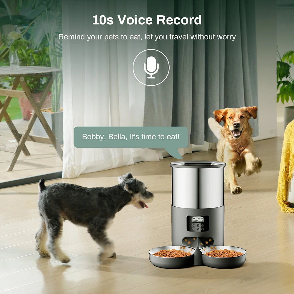 4.5L TuYa APP Automatic Pet Water Fountain Feeder Button Version Auto Cat Drink Smart Dispenser For Cats Dog Dry Food Bowl