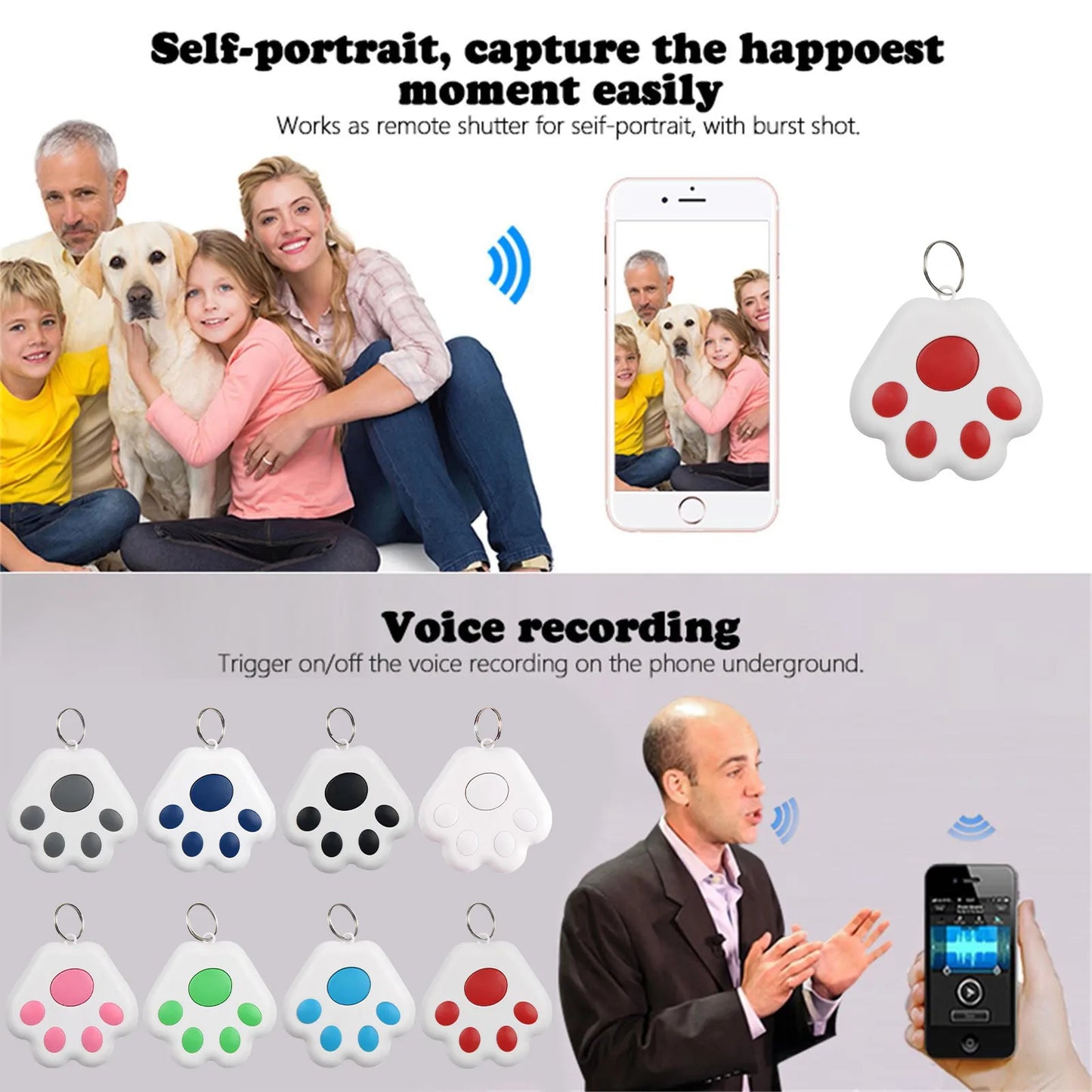 Mini GPS Tracker Wireless Bluetooth-compatible Smart Anti Lost Tracking Device for Keys Locator Pet Dog Cat Collar Accessories