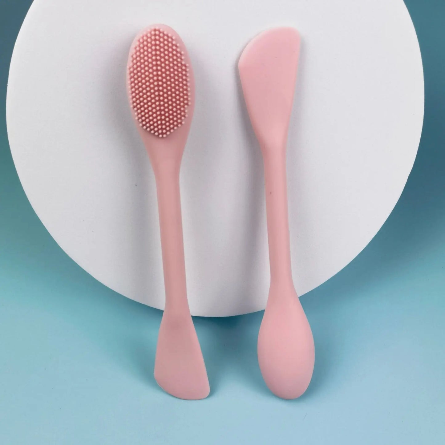 1PC Double Headed Silicone Face Cleansing Scrubber Brush Facial Mask Brushes Applicator for Women Face Makeup Brush Skin Care