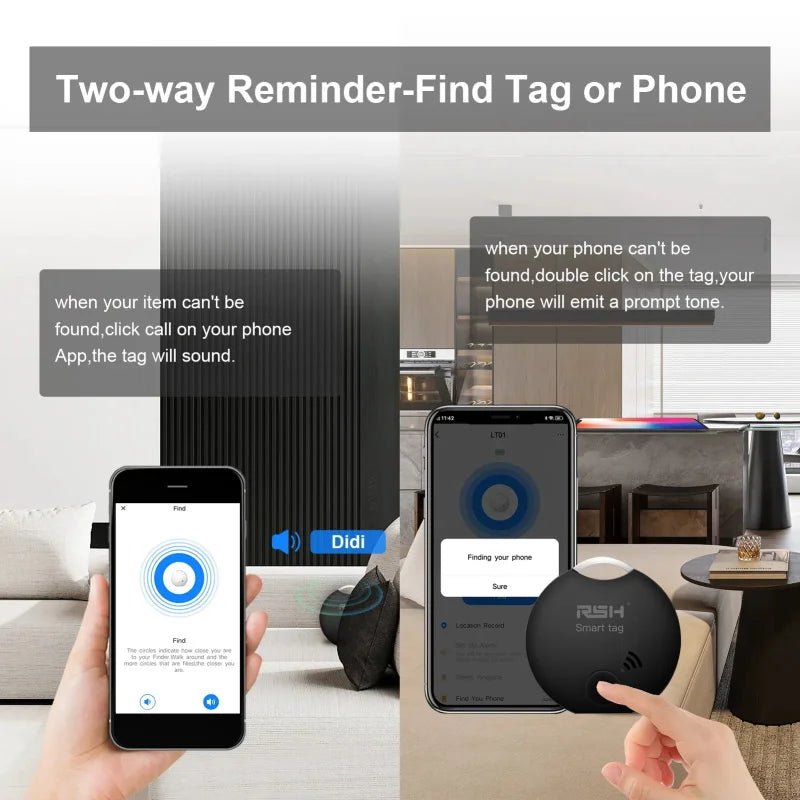 Tuya Smart Bluetooth Anti-loss Device Key Wallet Wireless Finder Smart Electronic Tracker Portable Pet Ltem Finder