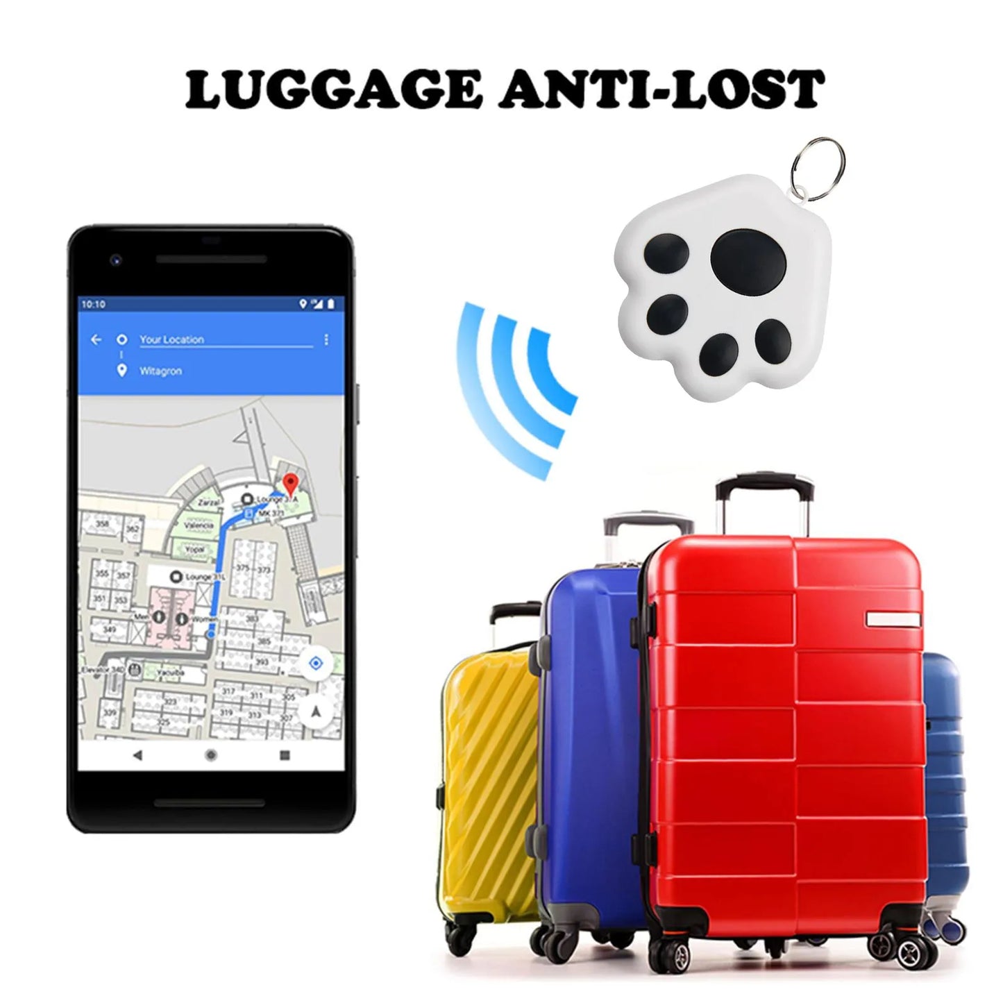 Mini GPS Tracker Wireless Bluetooth-compatible Smart Anti Lost Tracking Device for Keys Locator Pet Dog Cat Collar Accessories
