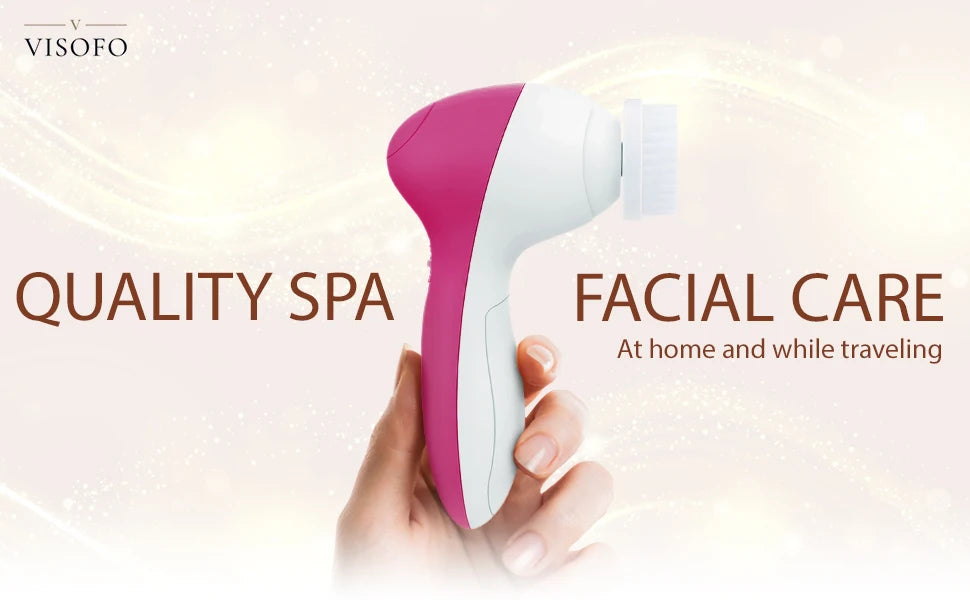 Electric 5-in-1 Facial Cleansing Brush, Multi-functional Rotating Massage Pore Cleansing Beauty Device Pore Cleaner