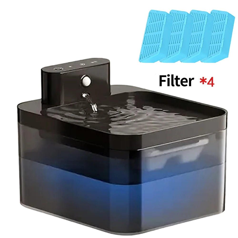 Wireless Automatic Cat Water Fountain 2.2L Intelligent Pet Water Dispenser With Filter Drinking Fountain For Cat Dog