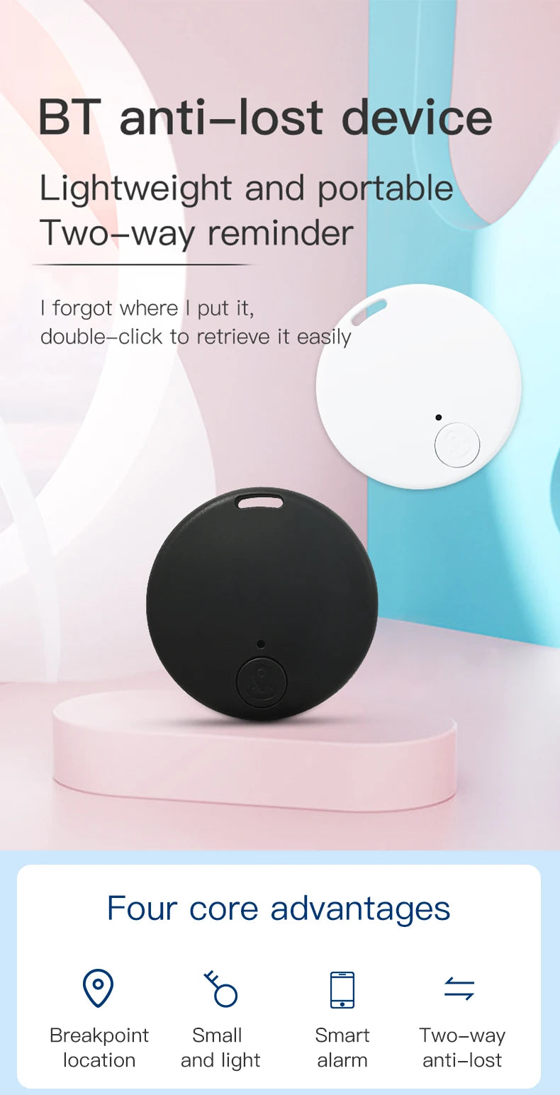 Mini GPS Tracker Bluetooth Anti-Lost Device Pet Kids Bag Wallet Tracking for IOS/ Android Smart Finder Locator Accessories