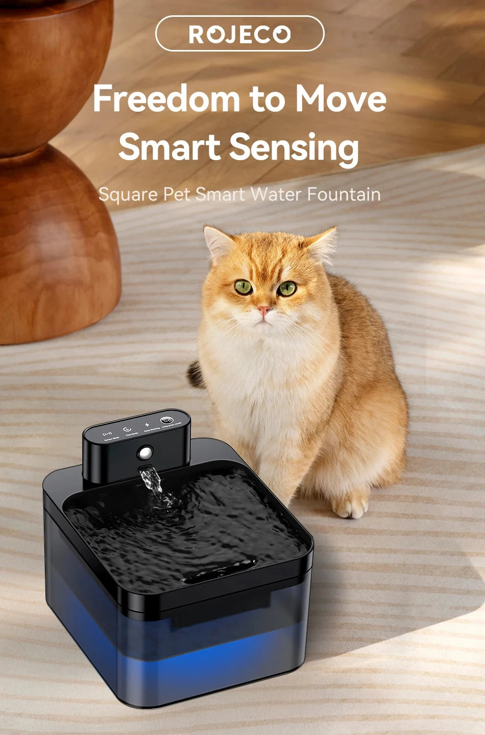 Wireless Automatic Cat Water Fountain 2600mAh Pet Water Dispenser For Dog Cat Infrared Sensor Smart Pet Drinkier Fountain