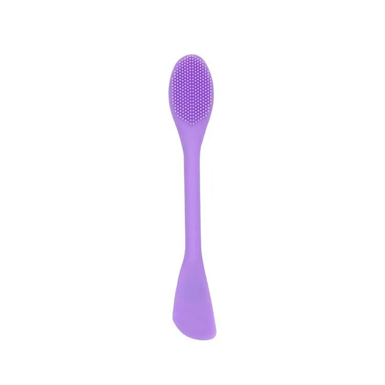 1PC Double Headed Silicone Face Cleansing Scrubber Brush Facial Mask Brushes Applicator for Women Face Makeup Brush Skin Care