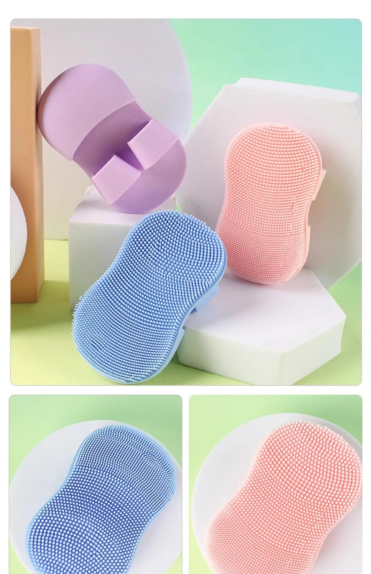 Soft Silicone Facial Cleansing Brush Face Exfoliator Blackhead Acne Removal Face Scrubber Manual Facial Cleansing Brush Skincare
