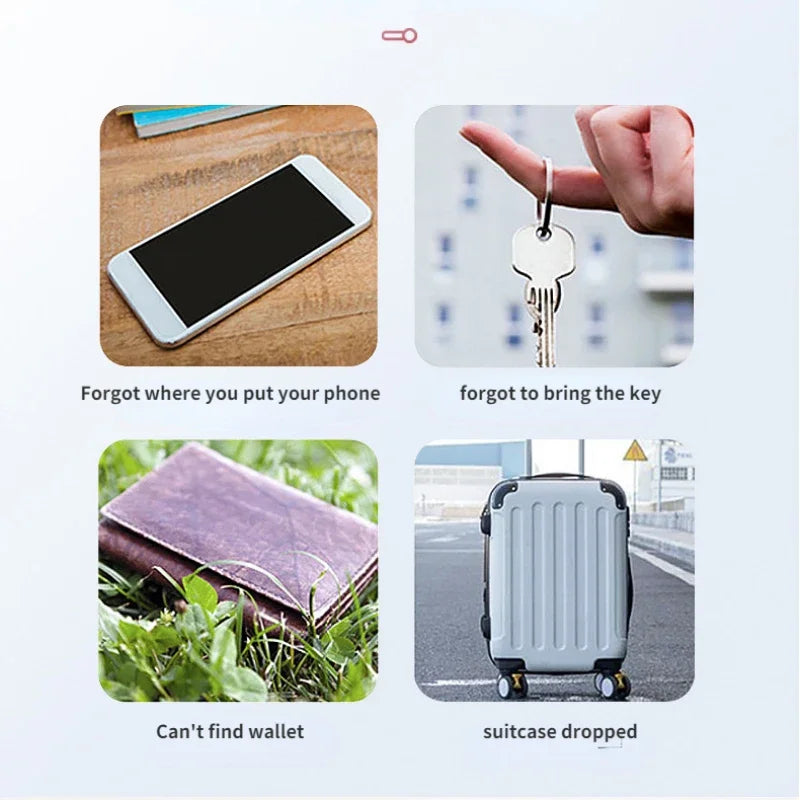 Mini GPS Locator AntiLost Alarm Wallet Keychain Smart Tag Bluetooth Compatible Tracer Keychain Dog Pet Child Tracker Key Finder