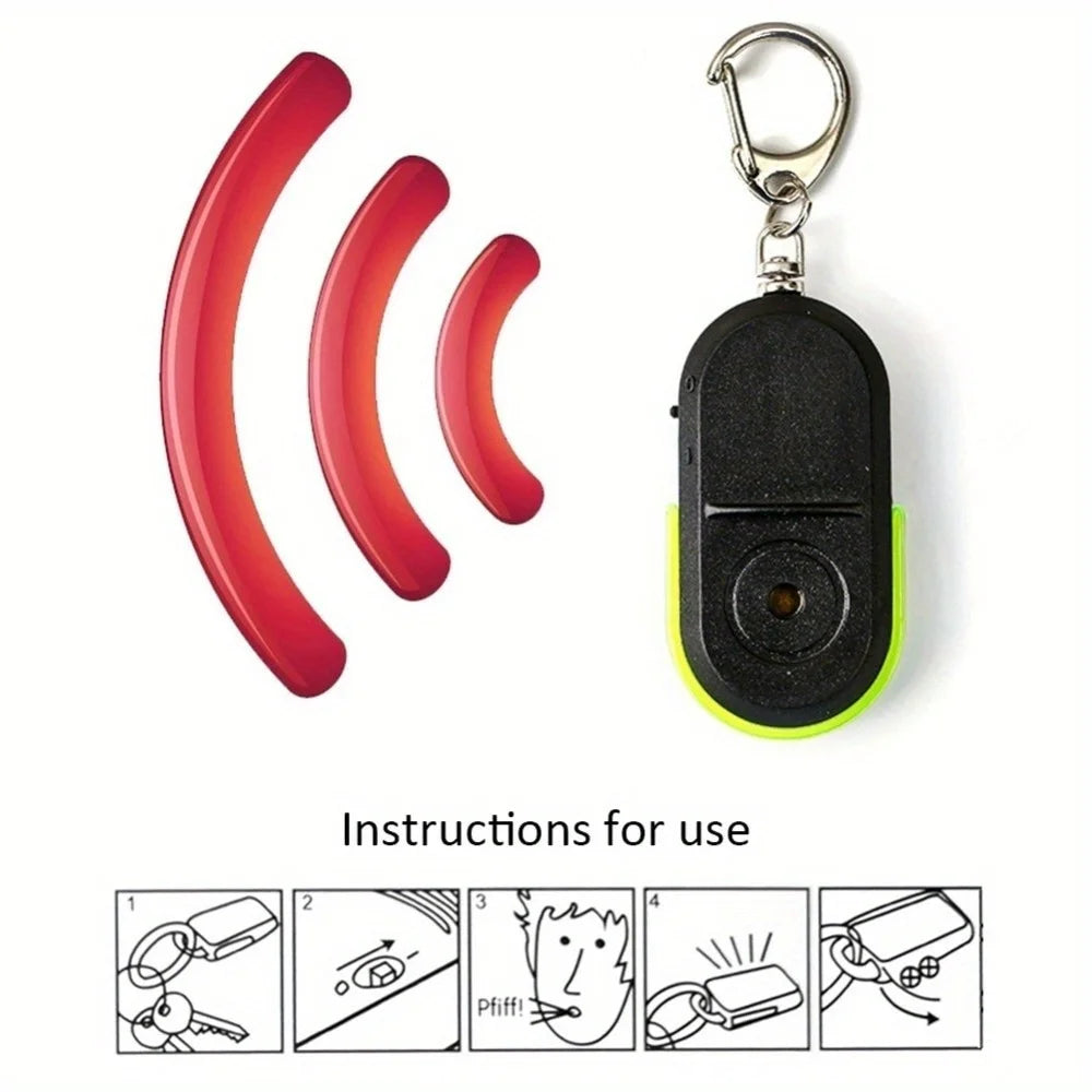 1pc Smart Wireless Anti-Lost Alarm Key Finder Locator Keychain Whistle Sound LED Light Things Tracker keychain