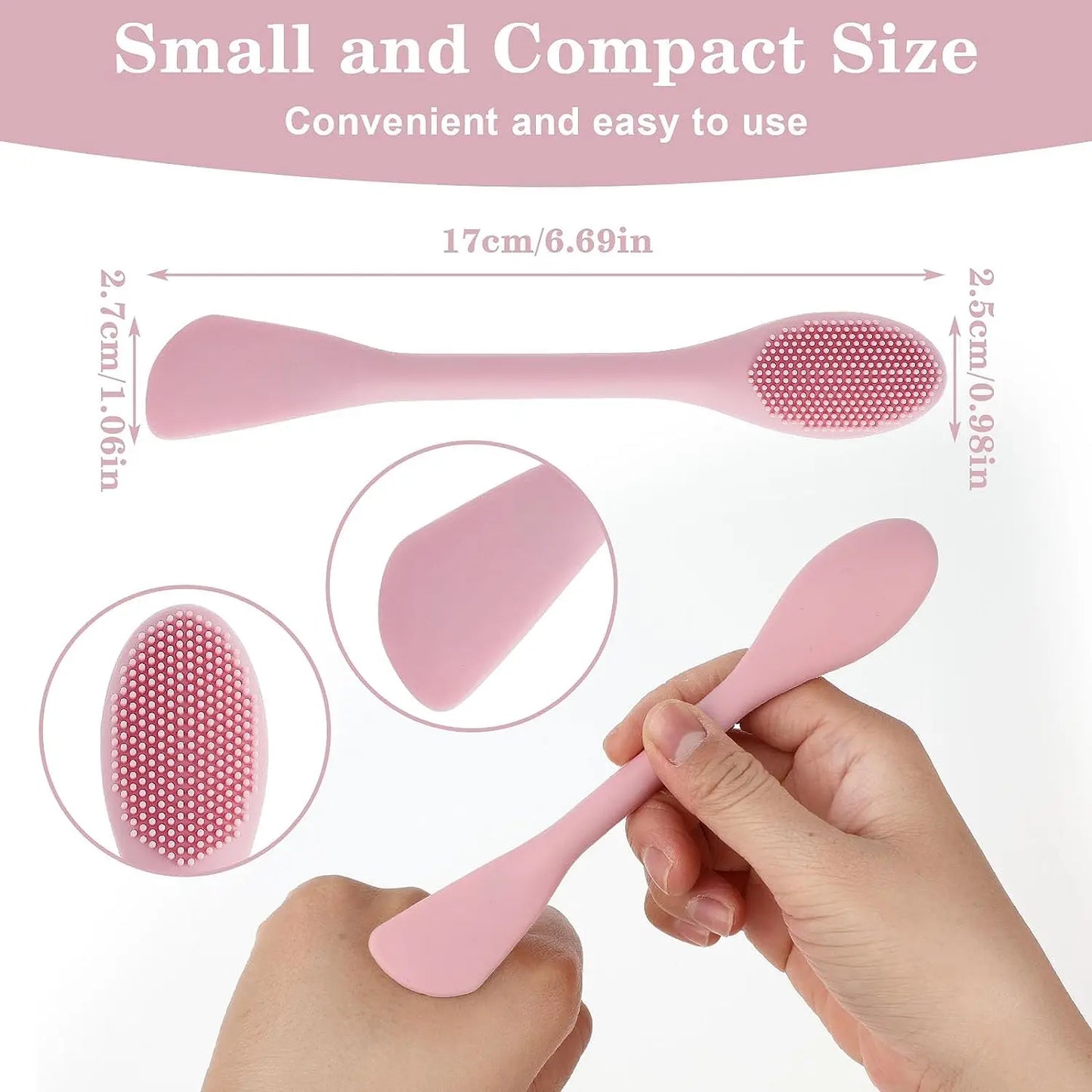 1PC Double Headed Silicone Face Cleansing Scrubber Brush Facial Mask Brushes Applicator for Women Face Makeup Brush Skin Care