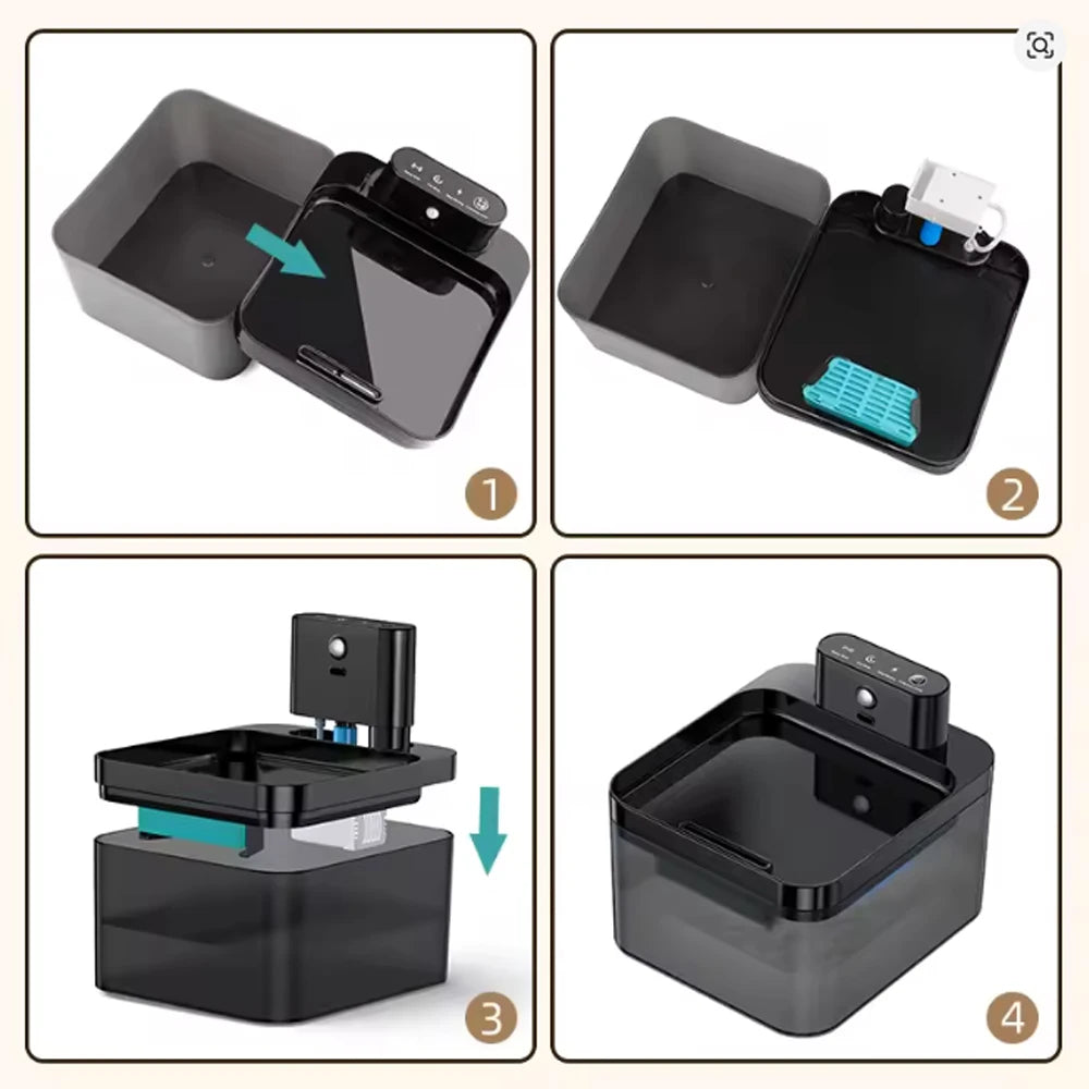 Wireless Automatic Cat Water Fountain 2.2L Intelligent Pet Water Dispenser With Filter Drinking Fountain For Cat Dog