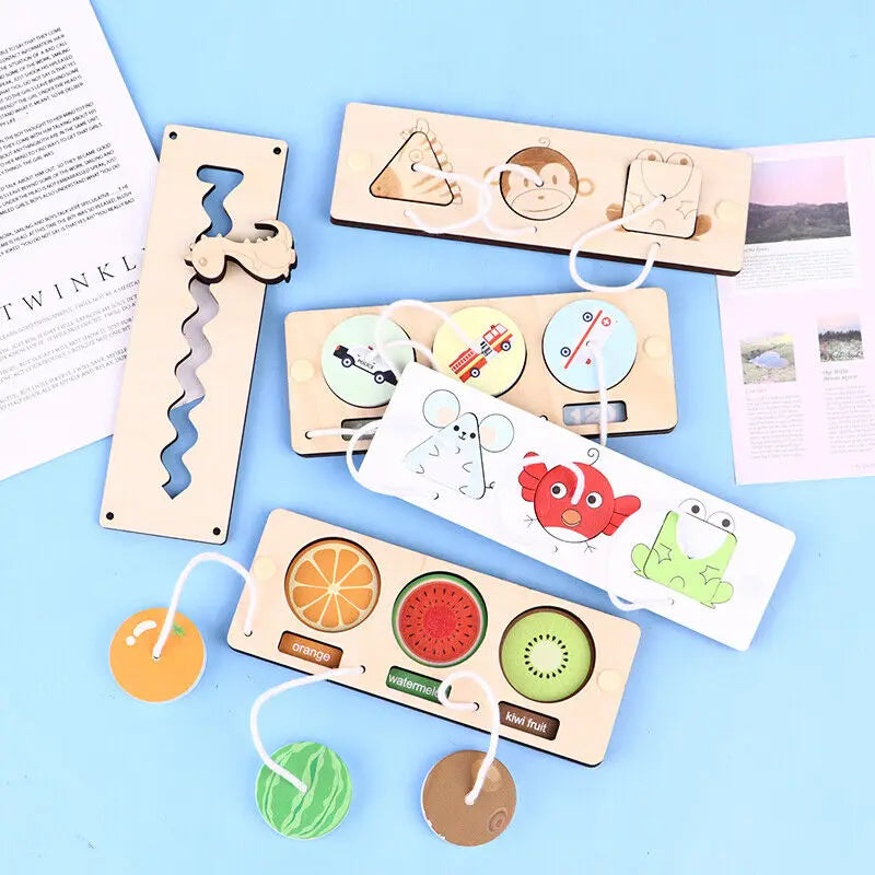 Montessori Busy Board Accessories DIY Toys Baby Wooden Activity Sensory Busyboard Parts Learning Educational Toy for Children