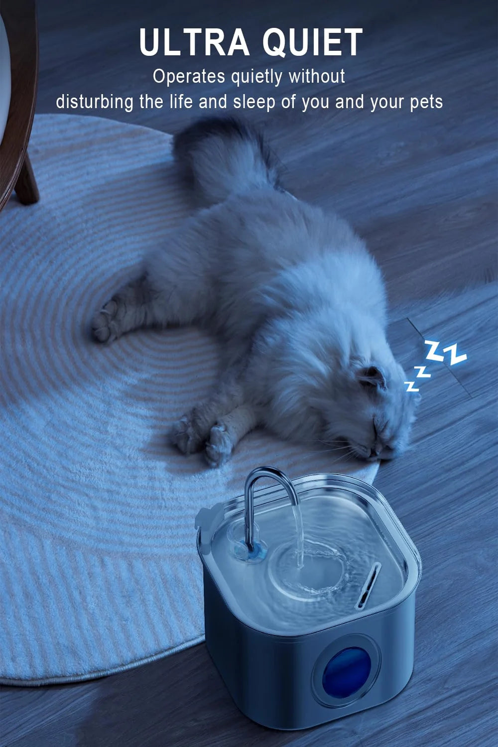 304 Stainless Steel Automatic Pet Drinking Fountain 108oz/3.2L Visual Window Cat Dog water feeder Live Water Filter With Faucet
