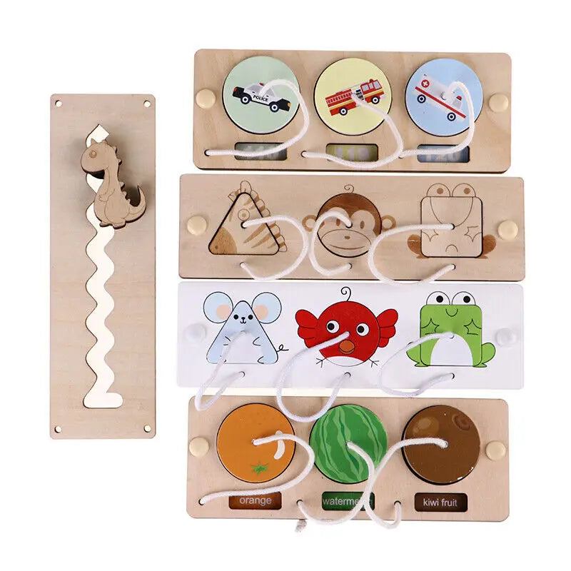 Montessori Busy Board Accessories DIY Toys Baby Wooden Activity Sensory Busyboard Parts Learning Educational Toy for Children