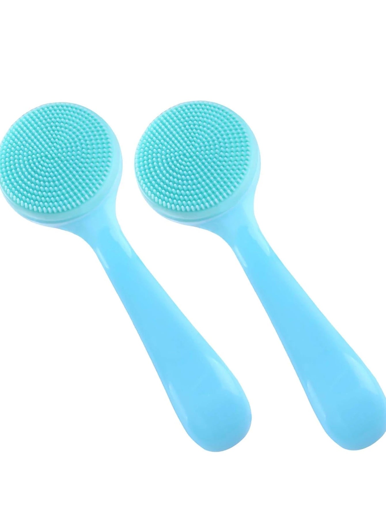 3pcs Facial Cleansing Brush Acrylic Handle Facial Cleansing Brush Soft Bristles Exfoliating Cleansing Brush