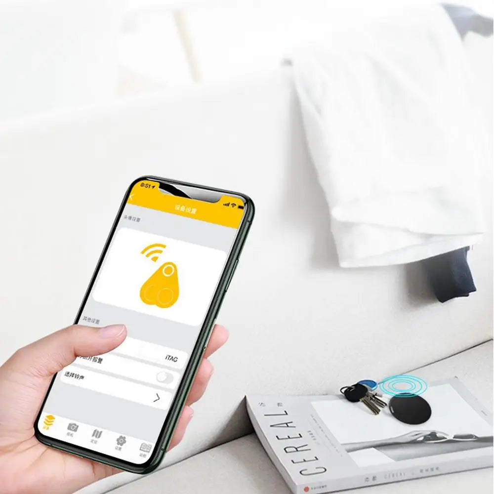 Mini GPS Locator AntiLost Alarm Wallet Keychain Smart Tag BluetoothCompatible Tracer Keychain Dog Pet Child Tracker Key Finder