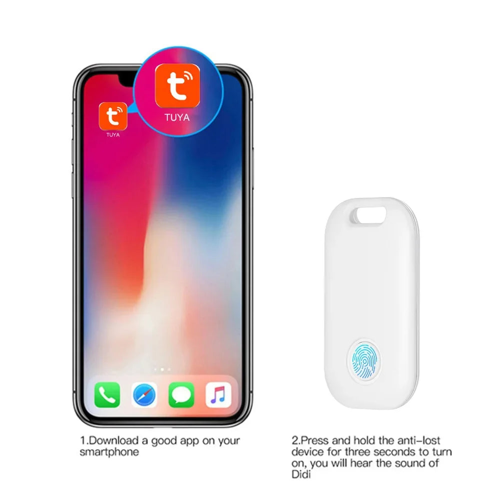 Tuya Smart Finder GPS Tracker Keychain Anti Lost Alarm&find Things Easily Wireless Location Tracker Tag 2-way Search Key Finder
