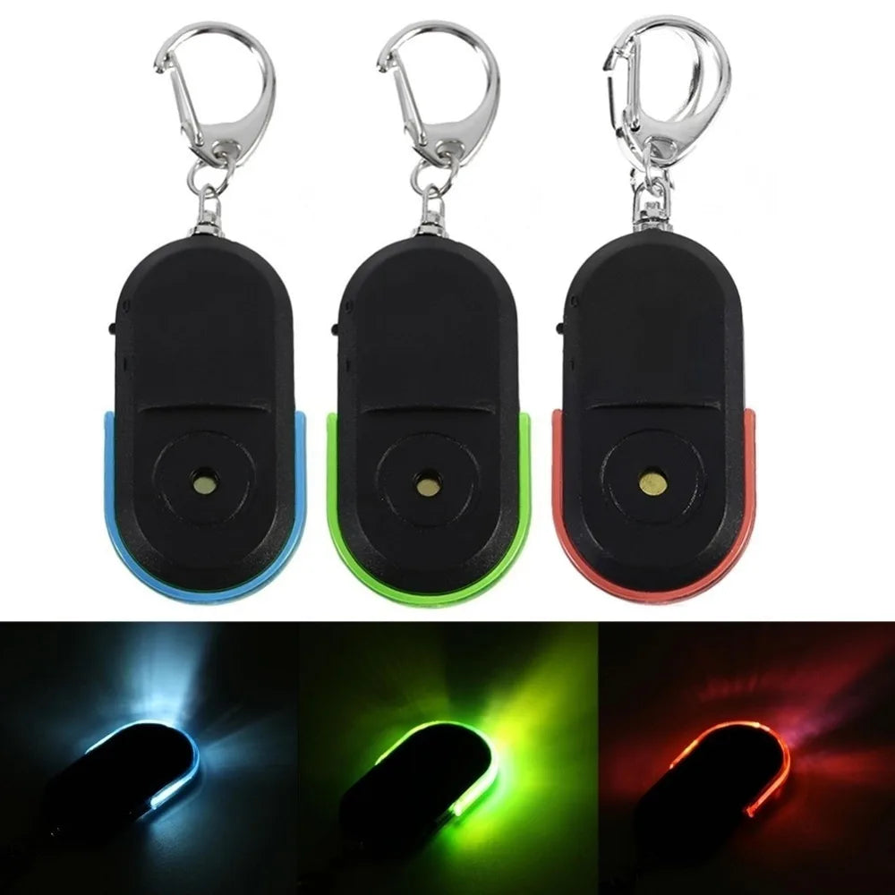 1pc Smart Wireless Anti-Lost Alarm Key Finder Locator Keychain Whistle Sound LED Light Things Tracker keychain