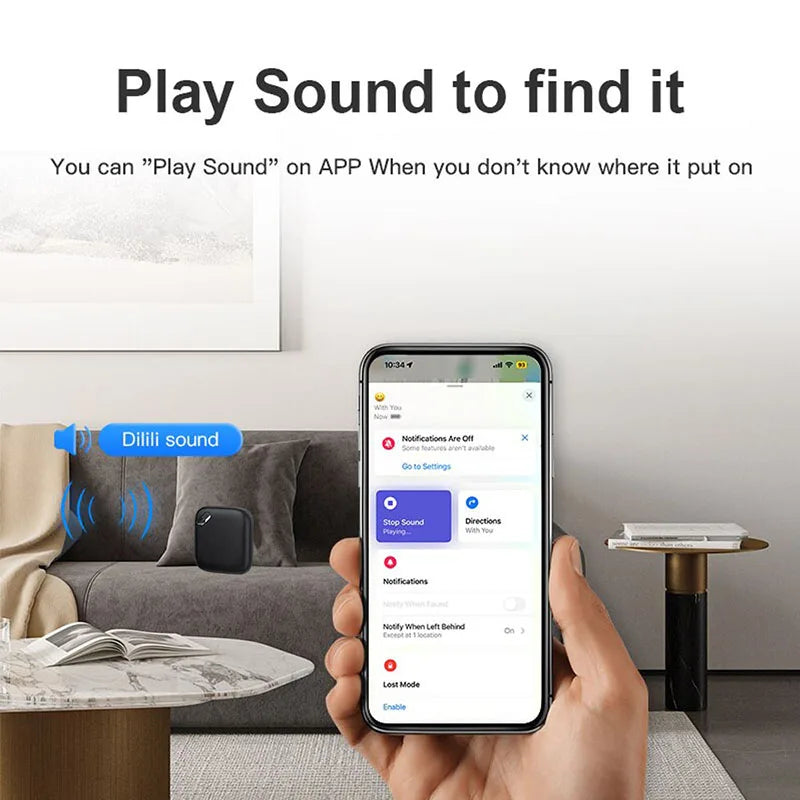 Smart Bluetooth GPS Tracker Works with Find My APP Anti-Lost Reminder Device Wireless For Iphone Locator Key Kids Finder