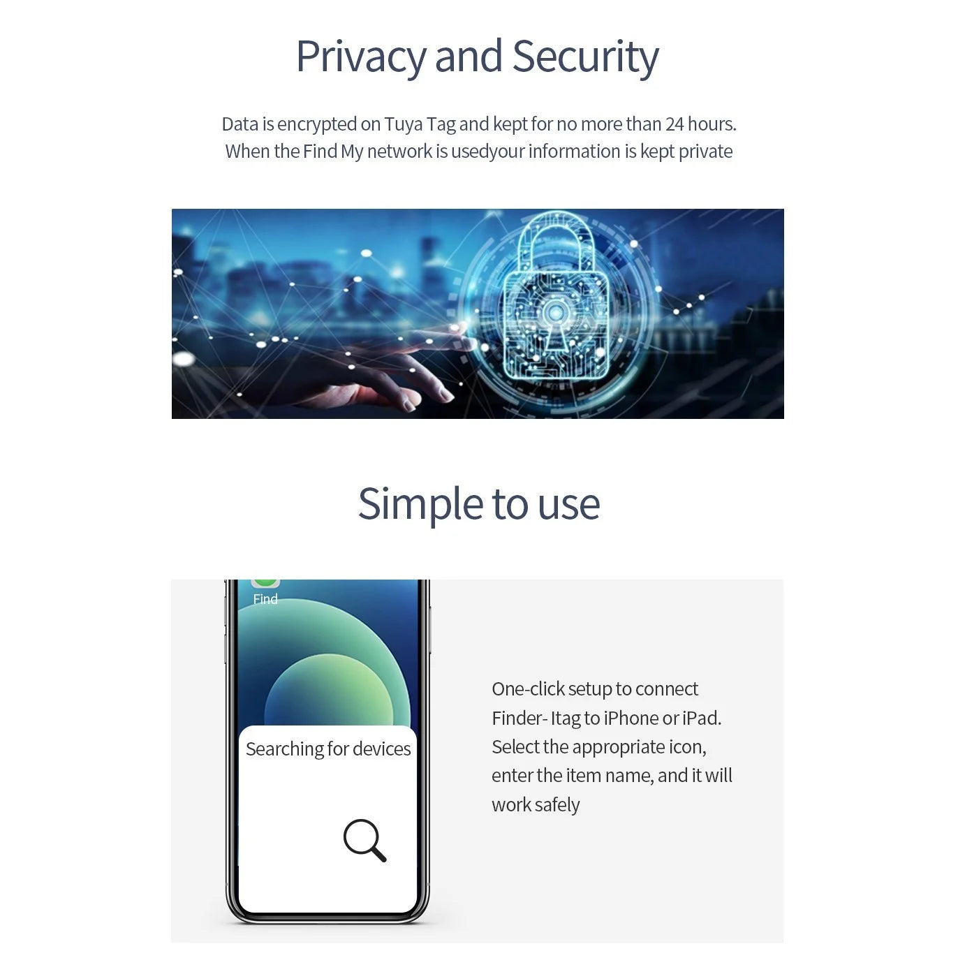 Smart Bluetooth GPS Tracker Works with Find My APP Anti-Lost Reminder Device Wireless For Iphone Locator Key Kids Finder