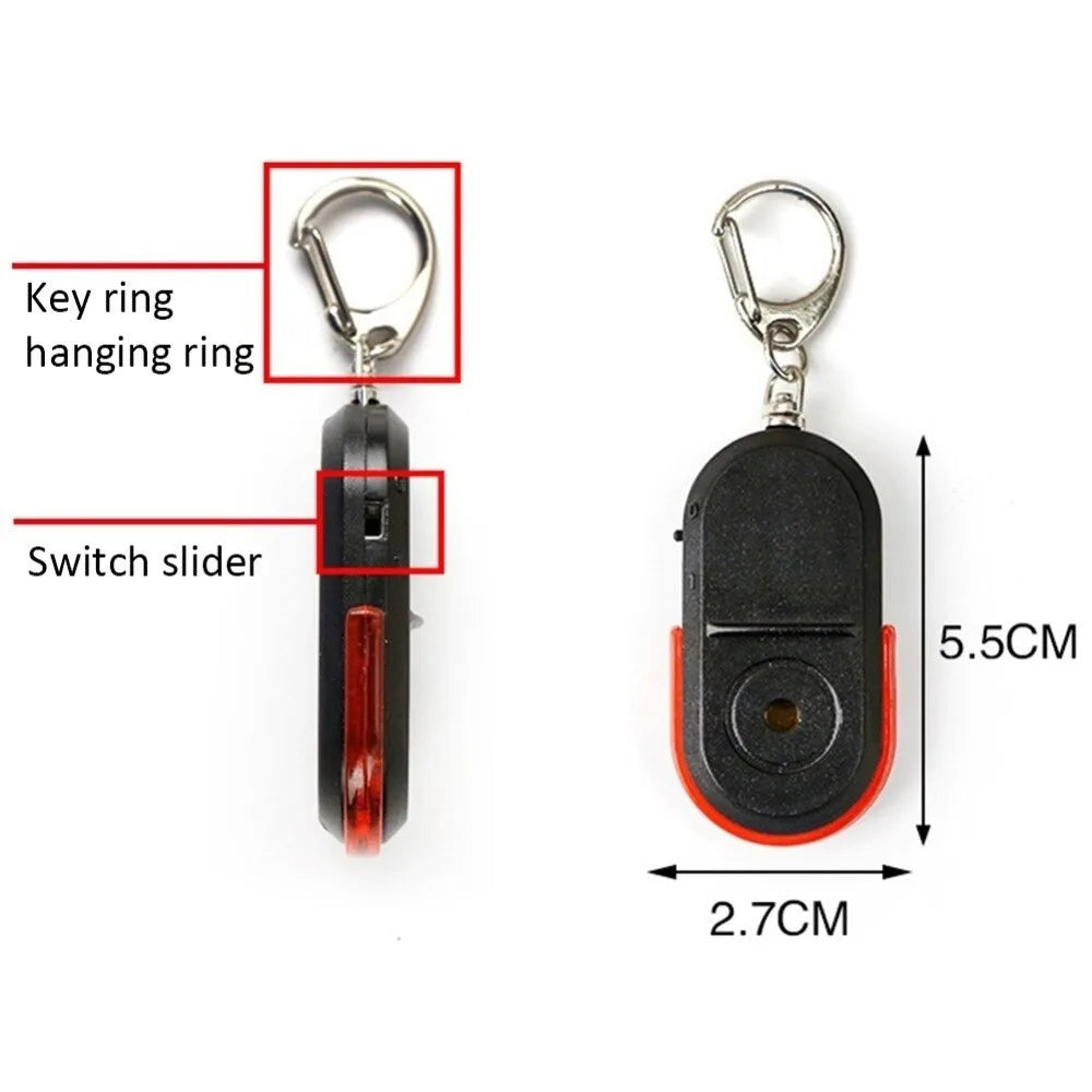 1pc Smart Wireless Anti-Lost Alarm Key Finder Locator Keychain Whistle Sound LED Light Things Tracker keychain