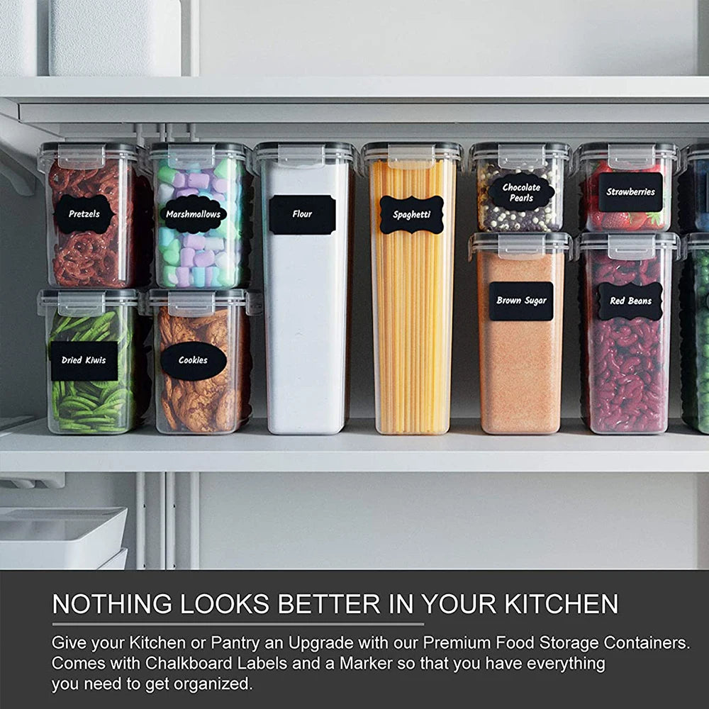 Food Storage Containers Kitchen Organizer and Storage Container with Lids Refrigerator Noodle Box Tank Sealed Cans 5Pcs Set
