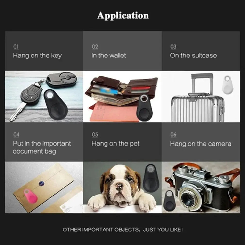 1/2pcs Mini Smart GPS Tracker Key Finder Locator Wireless Bluetooth Anti Lost Alarm Sensor Device For Kids Pets Dog Key Bicycle