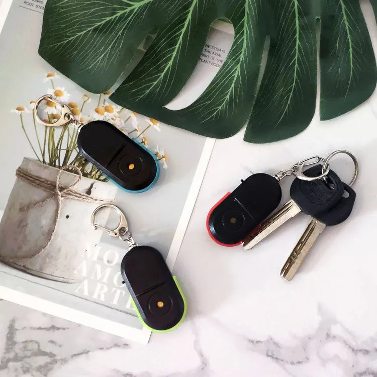 1pc Smart Wireless Anti-Lost Alarm Key Finder Locator Keychain Whistle Sound LED Light Things Tracker keychain