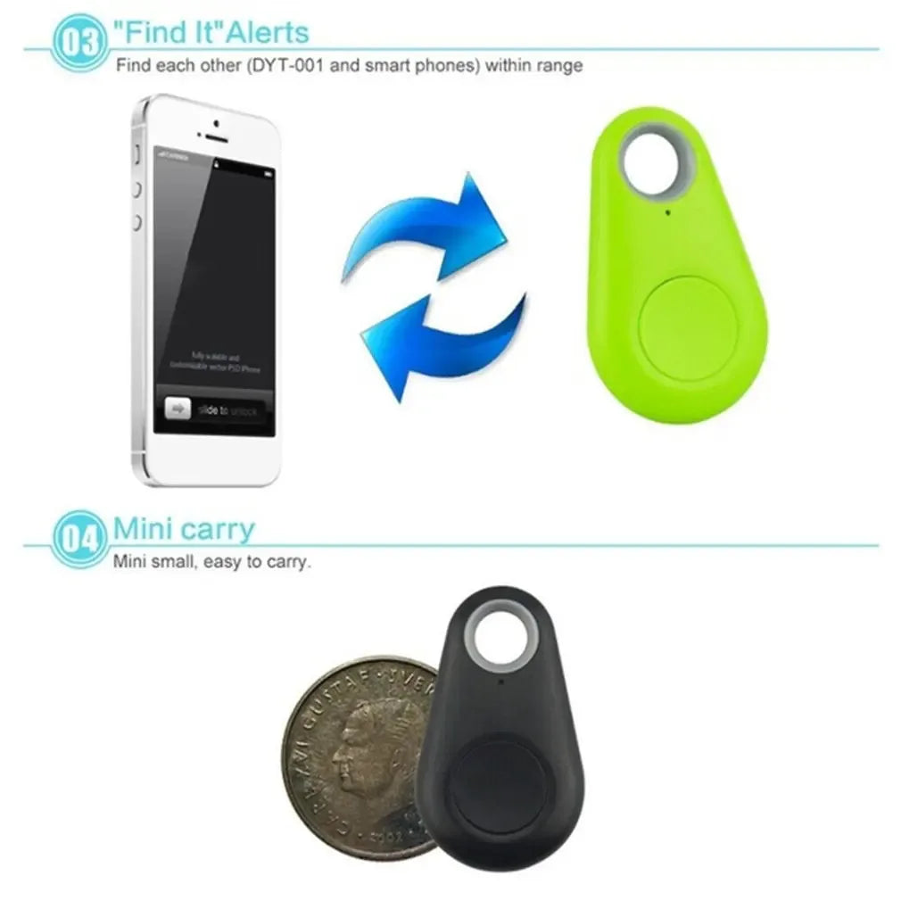 1/2pcs Mini Smart GPS Tracker Key Finder Locator Wireless Bluetooth Anti Lost Alarm Sensor Device For Kids Pets Dog Key Bicycle